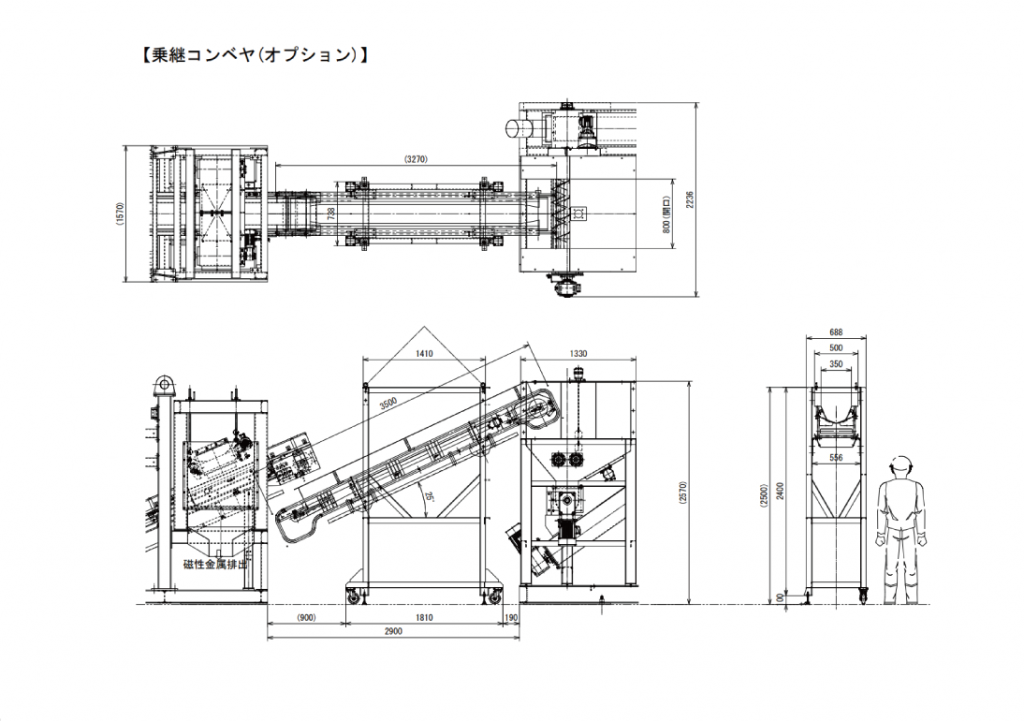 乗継コンベヤ 2D